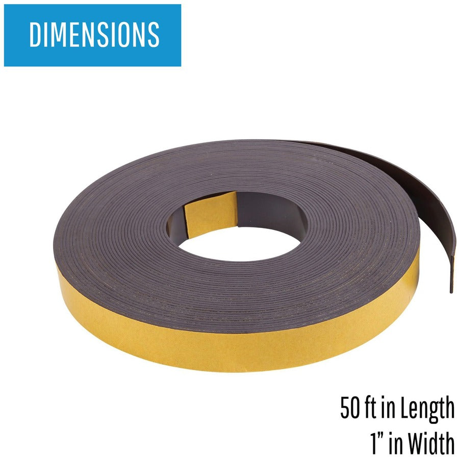 Image of Bi-silque Magnetic Adhesive Roll, 1"x50', Black