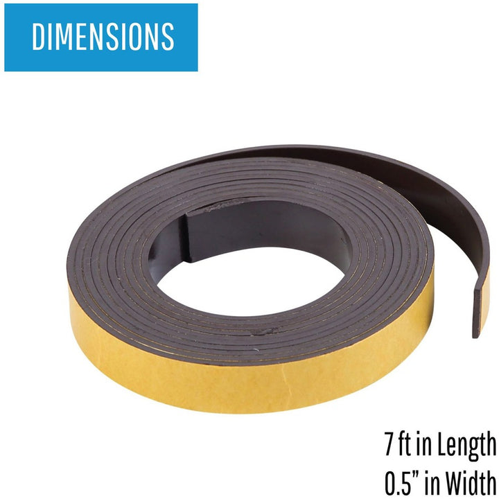 Image of Bi-silque Magnetic Adhesive Roll, 1/2"x7', Black