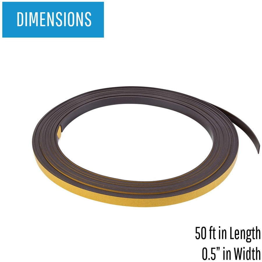 Image of Bi-silque Magnetic Adhesive Roll, 1/2"x50', Black