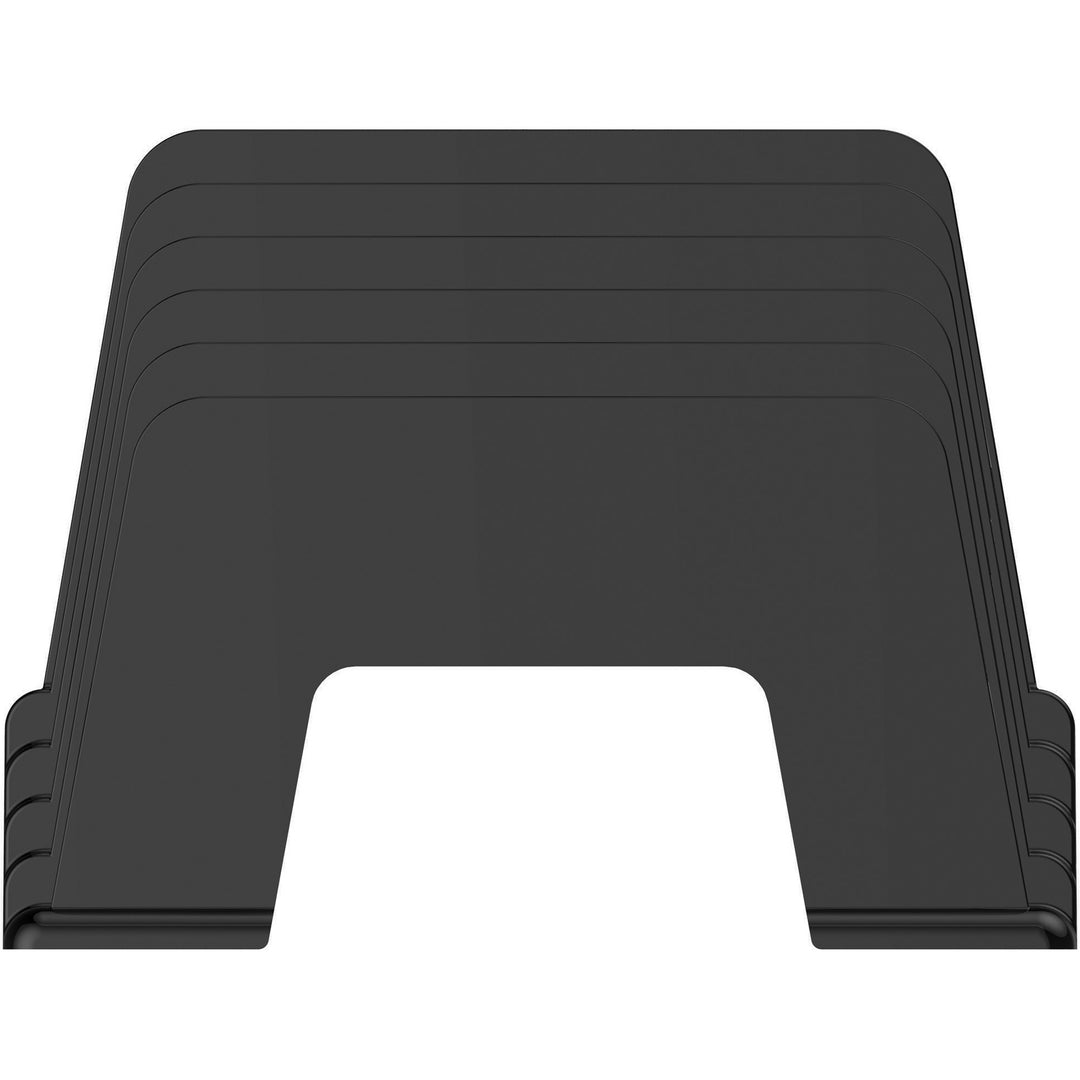 Image of deflecto® Small Inclined File Sorter, 5 Compartment, Black