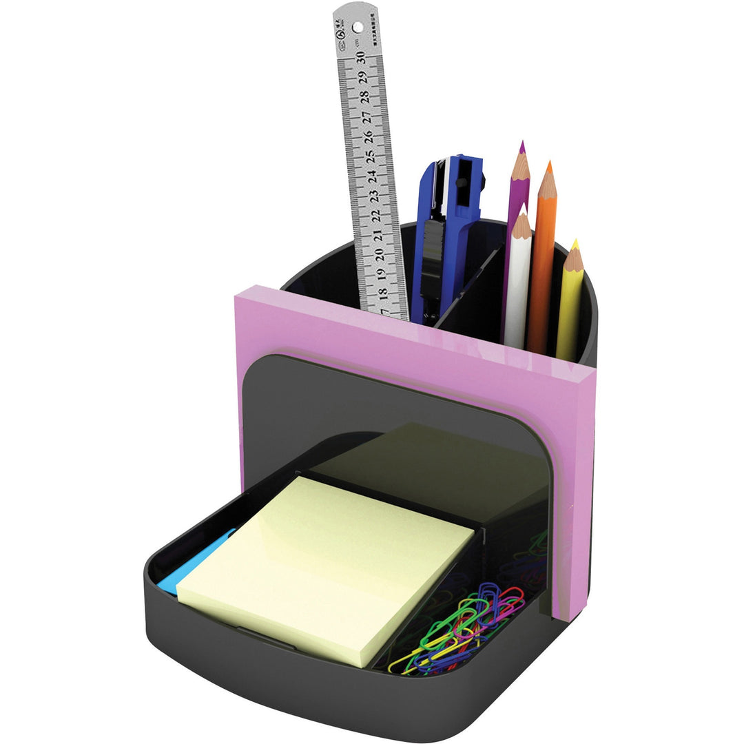Image of deflecto® Desk Organizer, 5-3/8"Wx6-3/4"Dx5"H, Black