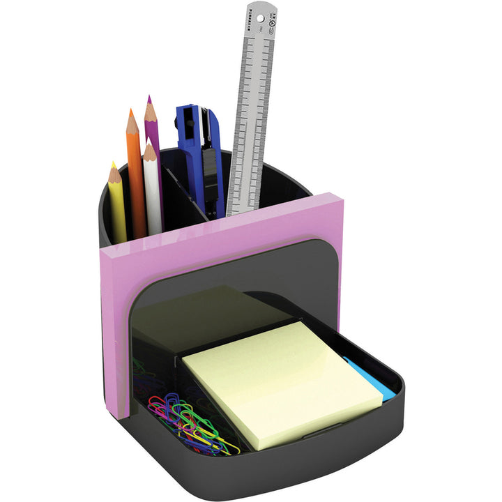 Image of deflecto® Desk Organizer, 5-3/8"Wx6-3/4"Dx5"H, Black