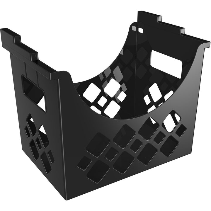 Image of deflecto® Hanging File Holder, 3 Compartments, 9.6"x8.5"x13.25", Black