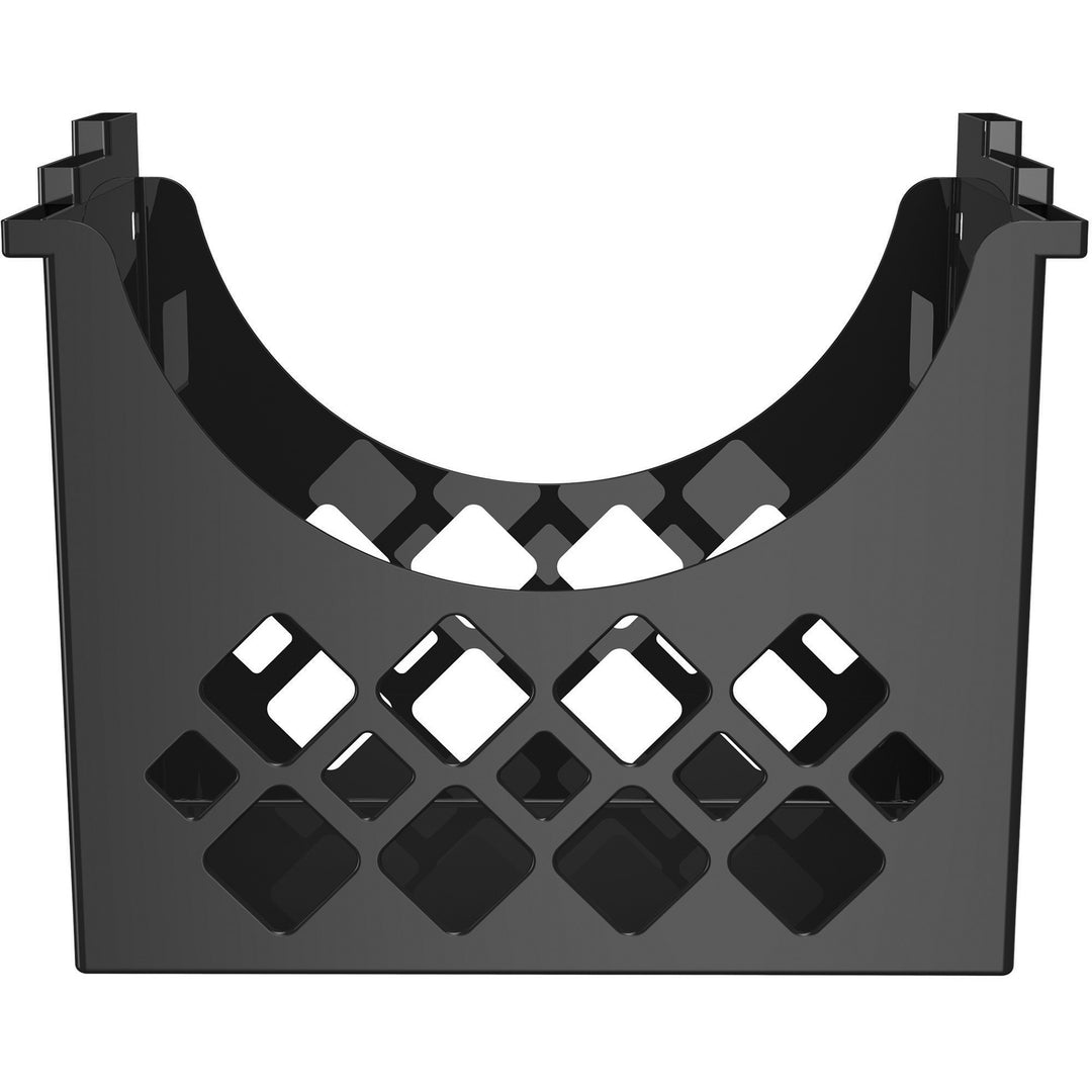 Image of deflecto® Hanging File Holder, 3 Compartments, 9.6"x8.5"x13.25", Black