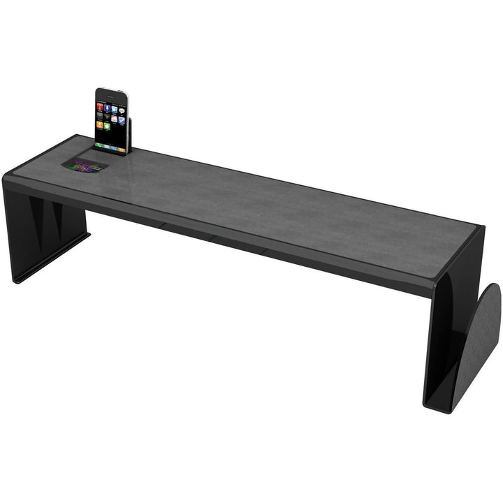 Image of deflecto® Heavy-Duty Desk Shelf, 6.75"x7"x25.63", Black