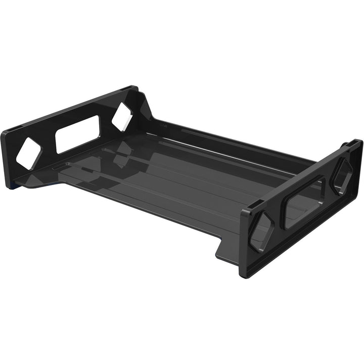 Image of deflecto® Single Shelf Stacking Legal Tray, Side Load, Black