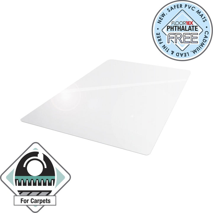 Image of Floortex® Anti-Static Chairmat, Rect,48"x60", Clear