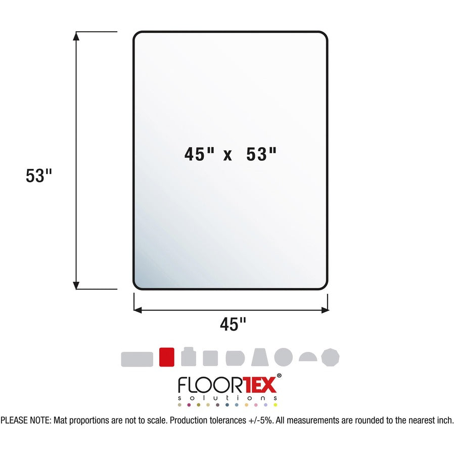 Image of Floortex® Anti-Static Chairmat, Rect,48"x60", Clear