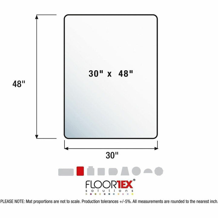 Image of Floortex® Eco-friendly Chairmat, Rectangle, 30"x48", Clear