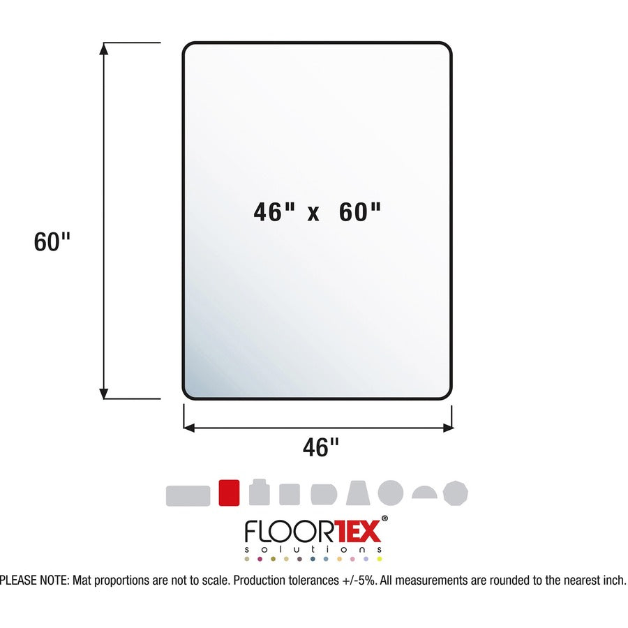 Image of Floortex® Chair Mat, Heavy Duty, Rect, 46"x60", Clear