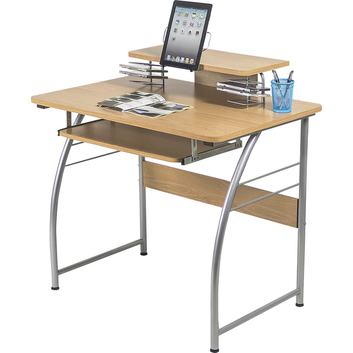 Image of Lorell Computer Desk, Laminate, 23-3/5"x35-2/5"x35-1/5", MPL