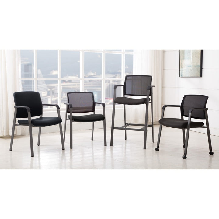 Image of Lorell Guest Chair, 22-7/8"x22-5/8"x32-1/8", Mesh/Black