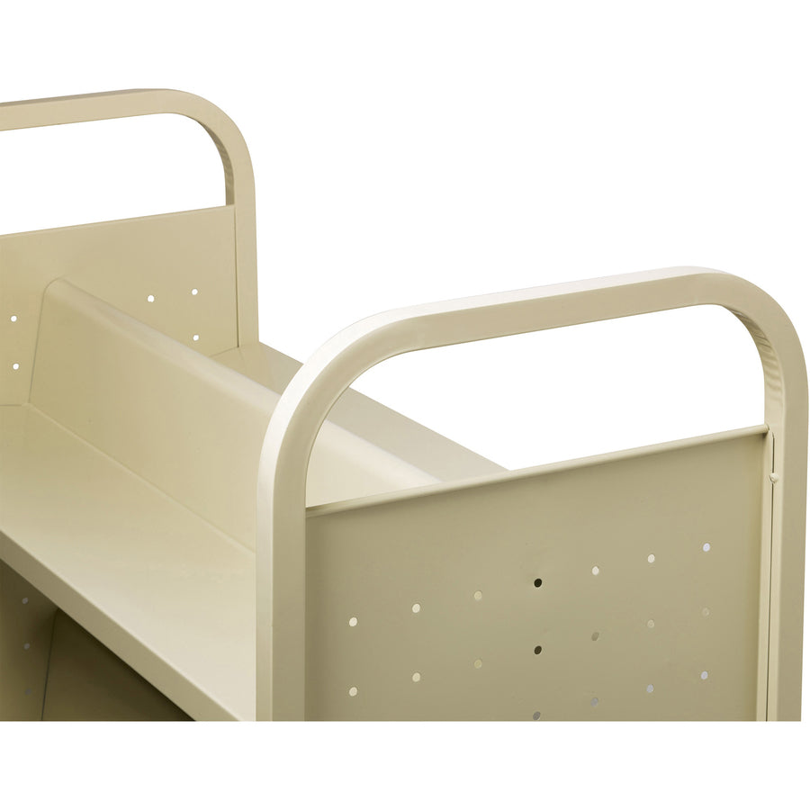 Image of Lorell Book Cart,Double-sided,6-shelf,38"x18"x46-1/4",Putty
