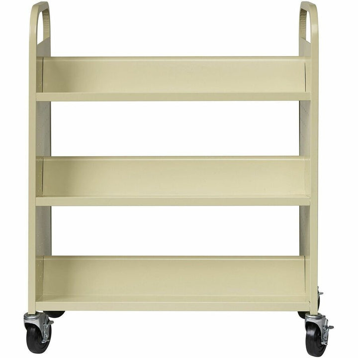 Image of Lorell Book Cart,Double-sided,6-shelf,38"x18"x46-1/4",Putty
