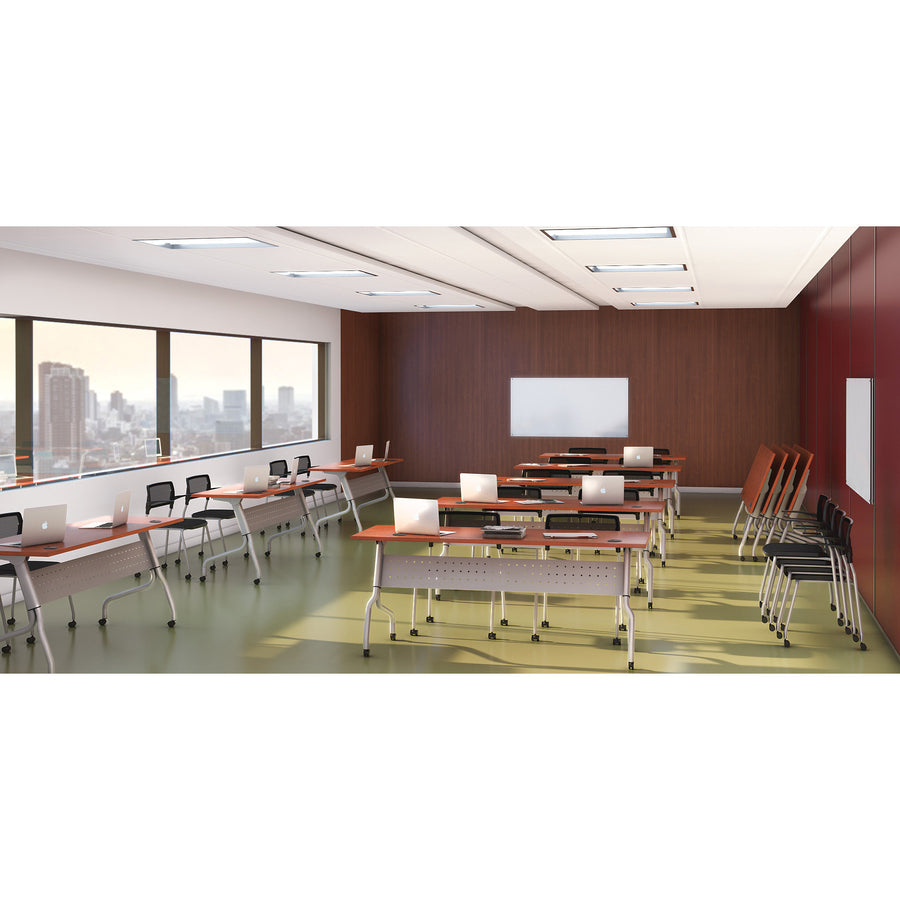 Image of Lorell Training Table, 72"x23-3/5"x29-1/2", Mahogany/SR