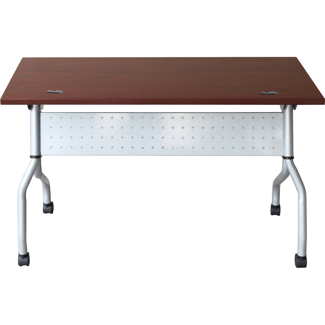 Image of Lorell Training Table, 48"x23-3/5"x29-1/2", Mahogany/SR