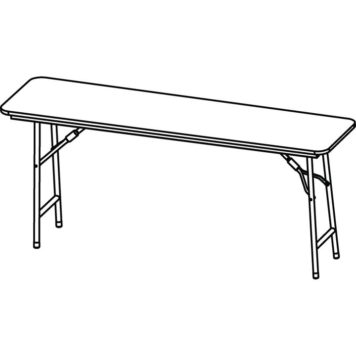 Image of Lorell Folding Table, Rectangular, 5/8" Thick Top, 60"x18"x29", MY