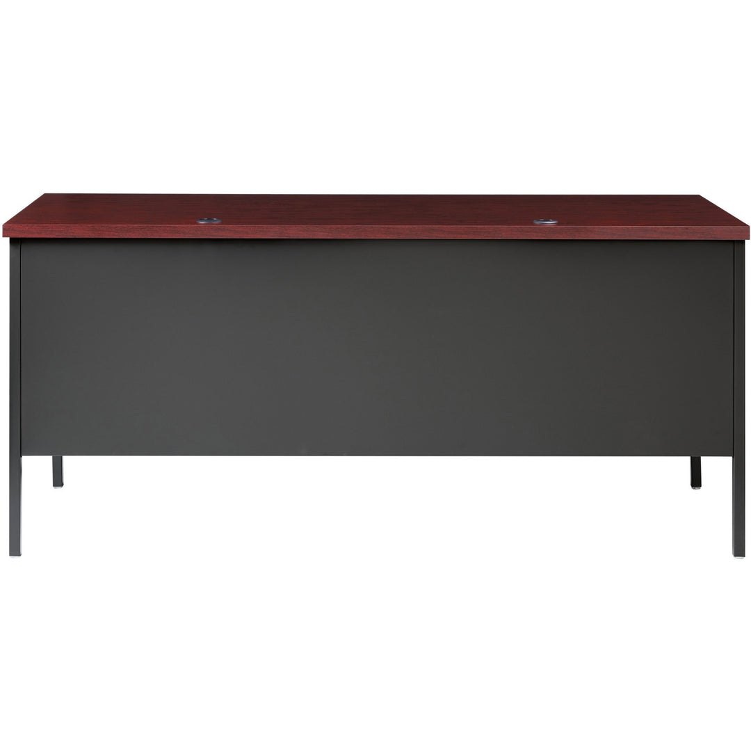 Image of Lorell Desk, Right-Pedestal, Steel, 66"x30"x29-1/2", Mahogany/CCL