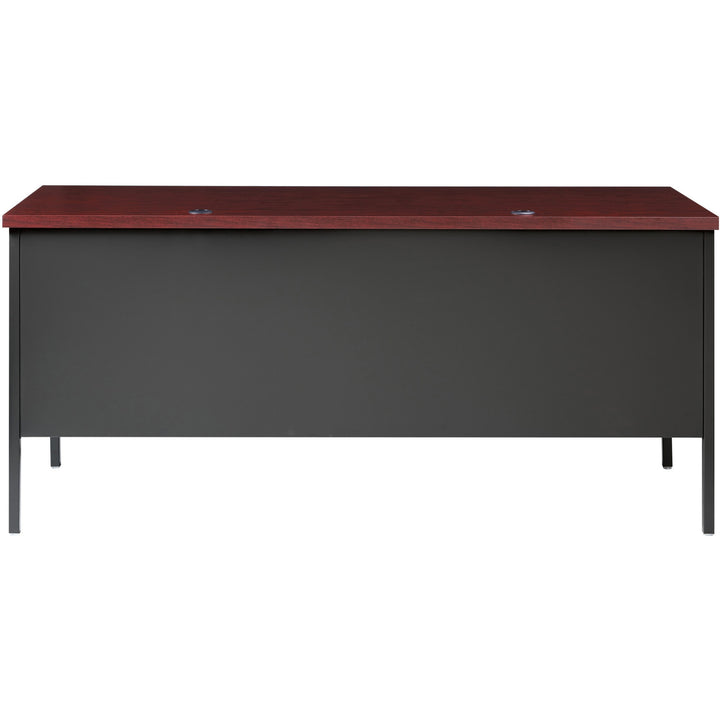 Image of Lorell Desk, Right-Pedestal, Steel, 66"x30"x29-1/2", Mahogany/CCL