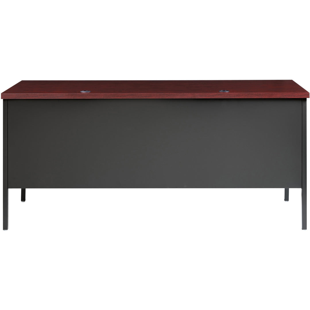 Image of Lorell Desk, Left-Pedestal, Steel, 66"X30"29-1/2", Mahogany/CCL