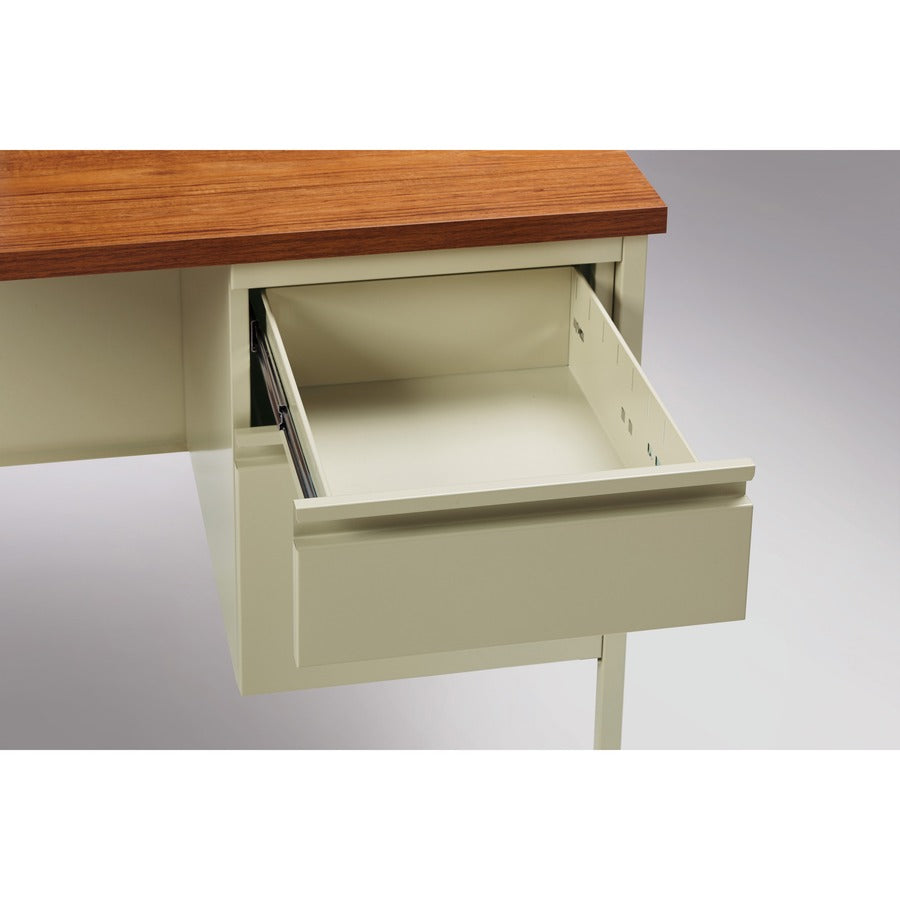 Image of Lorell Return, Right-Pedestal, Steel, 42"x24"x29-1/2", Oak/Putty