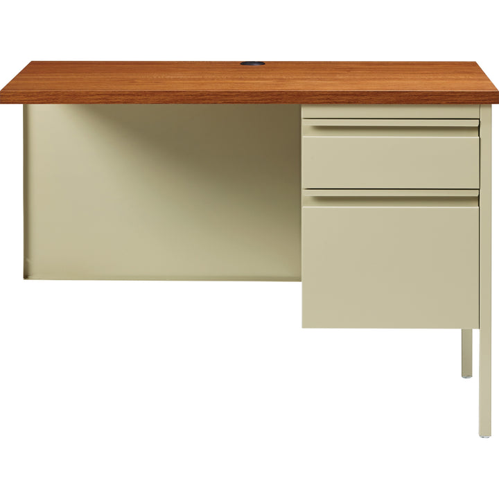 Image of Lorell Return, Right-Pedestal, Steel, 42"x24"x29-1/2", Oak/Putty