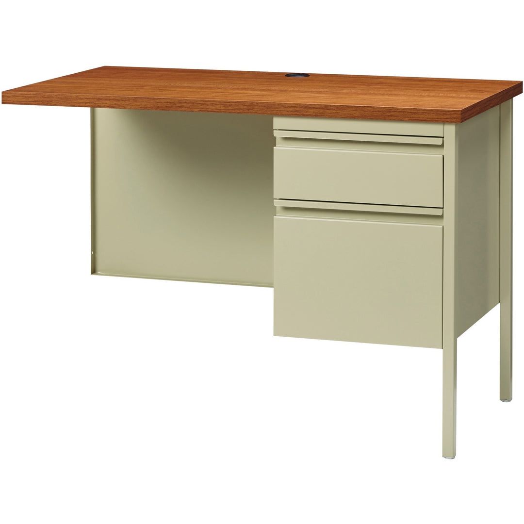 Image of Lorell Return, Right-Pedestal, Steel, 42"x24"x29-1/2", Oak/Putty