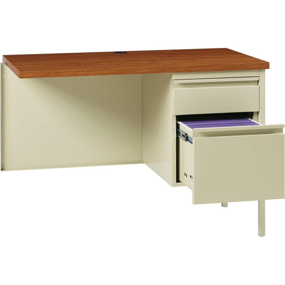 Image of Lorell Return, Right-Pedestal, Steel, 42"x24"x29-1/2", Oak/Putty