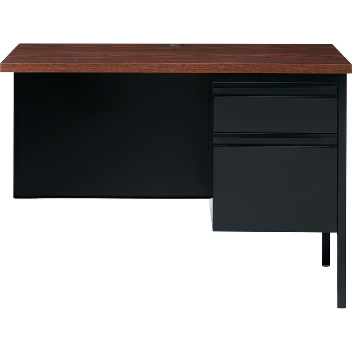 Image of Lorell Return, Right-Pedestal, Steel, 42"x24"x29-1/2", Walnut/Black