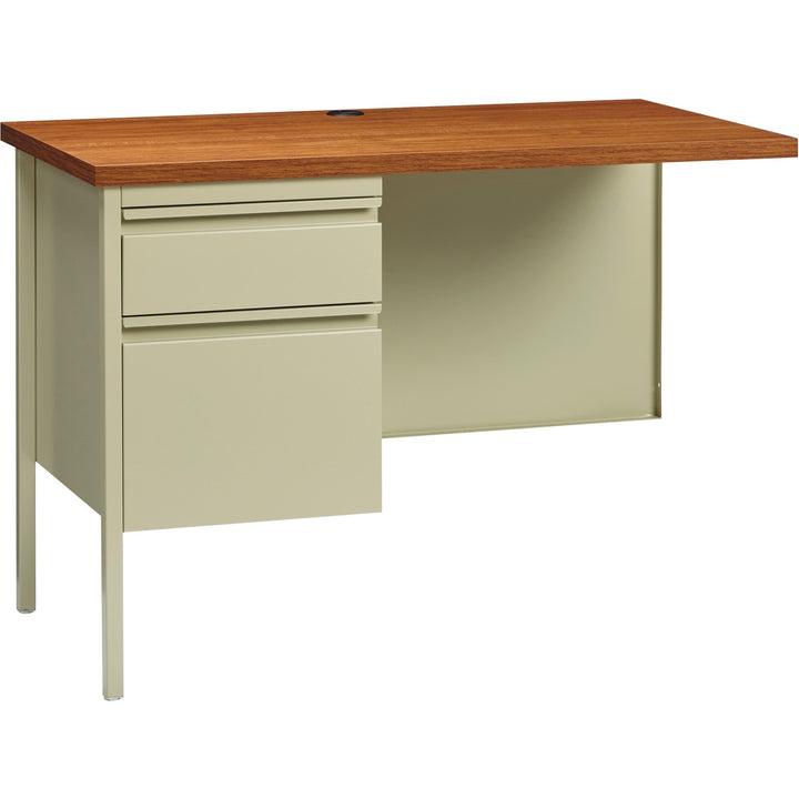 Image of Lorell Return, Left-Pedestal, Steel, 42"x24"x29-1/2", Oak/Putty