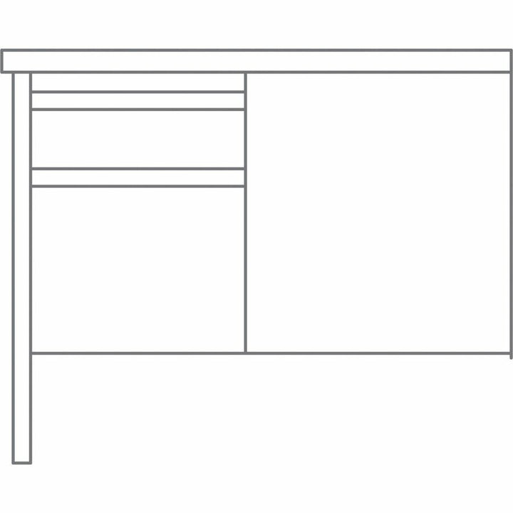 Image of Lorell Return, Left-Pedestal, Steel, 42"x24"x29-1/2", Oak/Putty