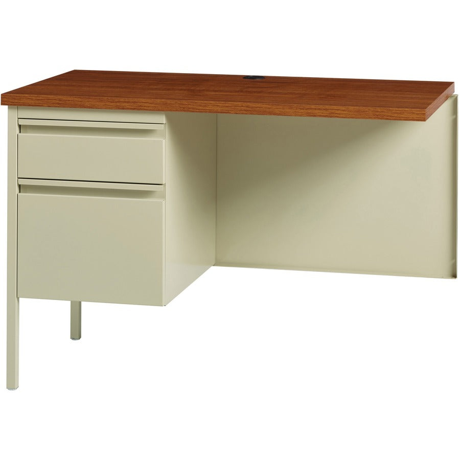 Image of Lorell Return, Left-Pedestal, Steel, 42"x24"x29-1/2", Oak/Putty