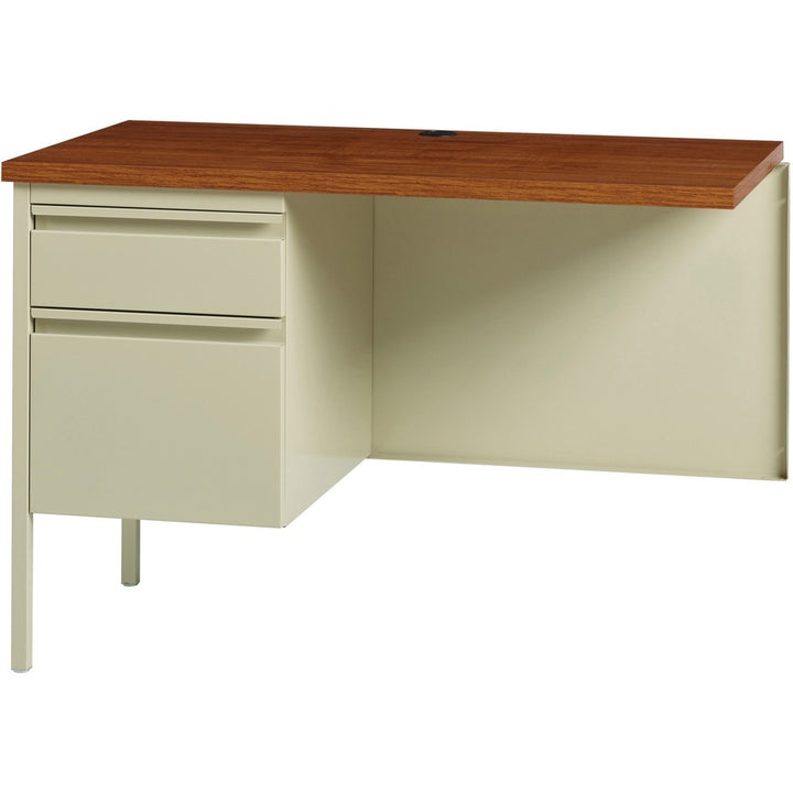 Image of Lorell Return, Left-Pedestal, Steel, 42"x24"x29-1/2", Oak/Putty