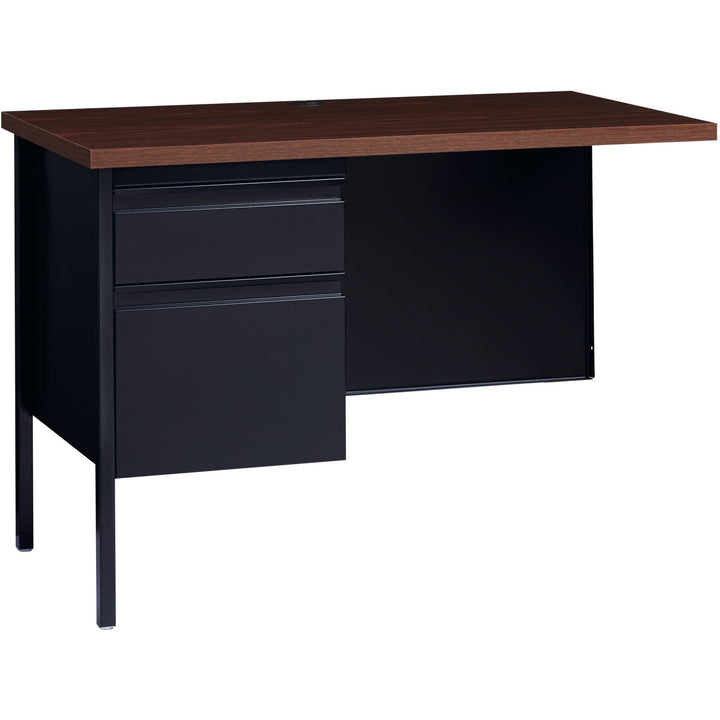Image of Lorell Return, Left-Pedestal, Steel, 42"x24"x29-1/2", Walnut/Black