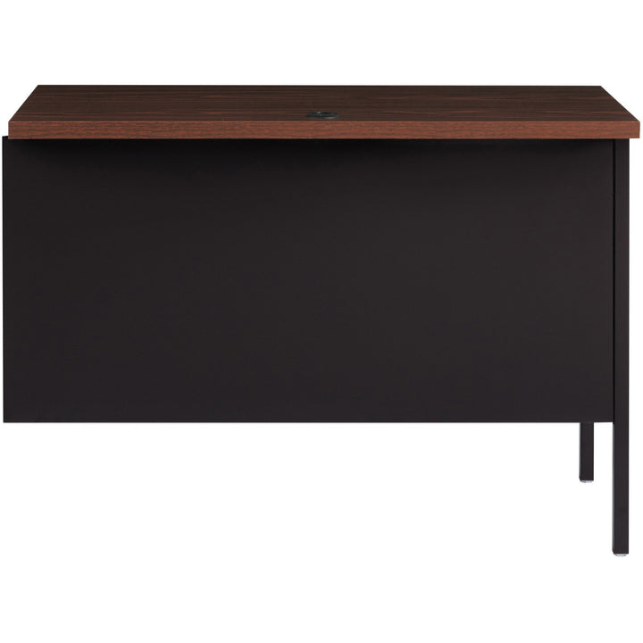 Image of Lorell Return, Left-Pedestal, Steel, 42"x24"x29-1/2", Walnut/Black