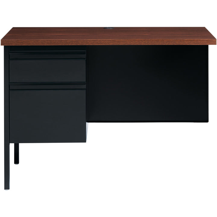 Image of Lorell Return, Left-Pedestal, Steel, 42"x24"x29-1/2", Walnut/Black