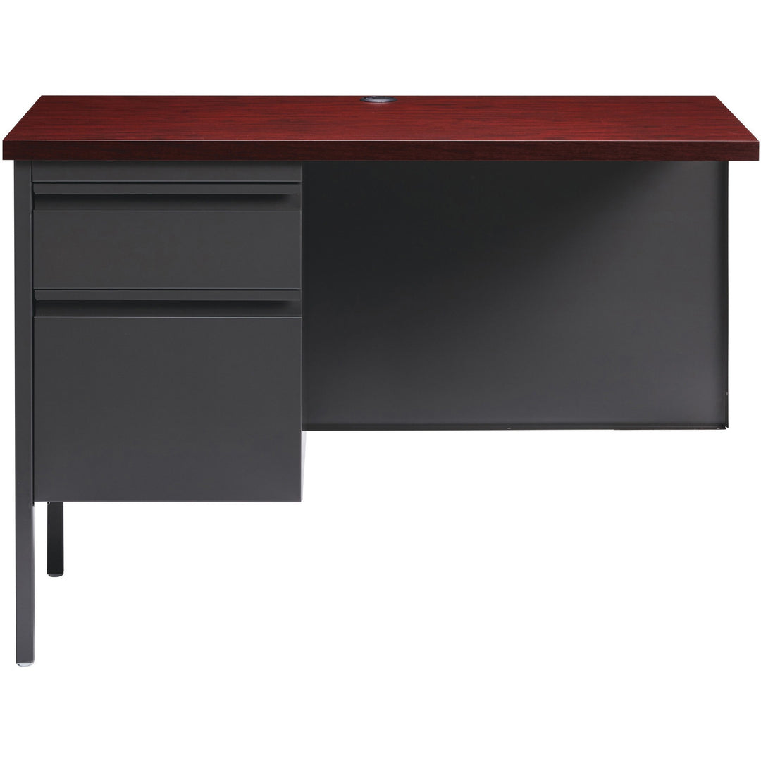 Image of Lorell Return, Left-Pedestal, Steel, 42"x24"x29-1/2", Mahogany/CCL