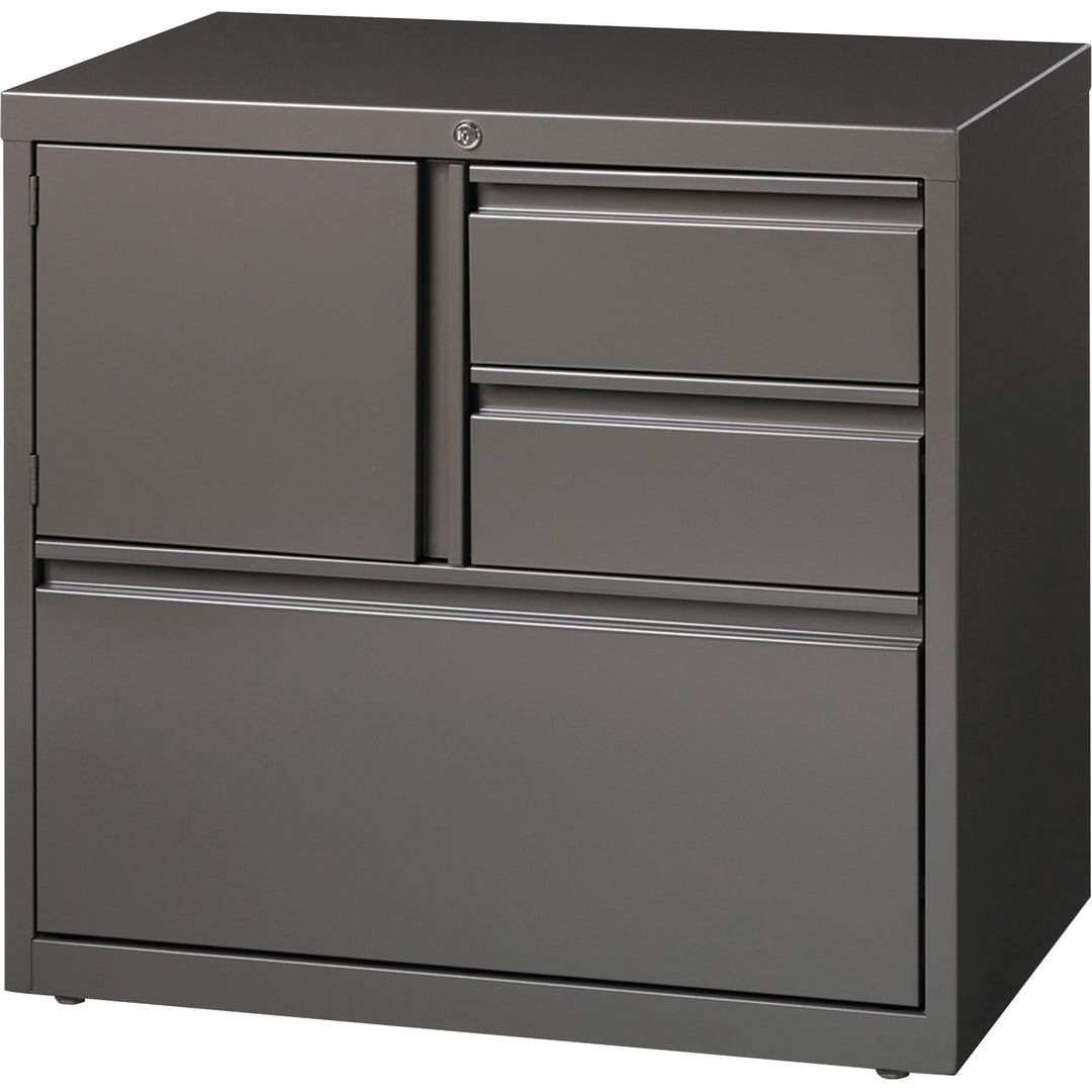 Image of Lorell PSC Door Lateral File, 30"x18-5/8"x28", Charcoal Gray