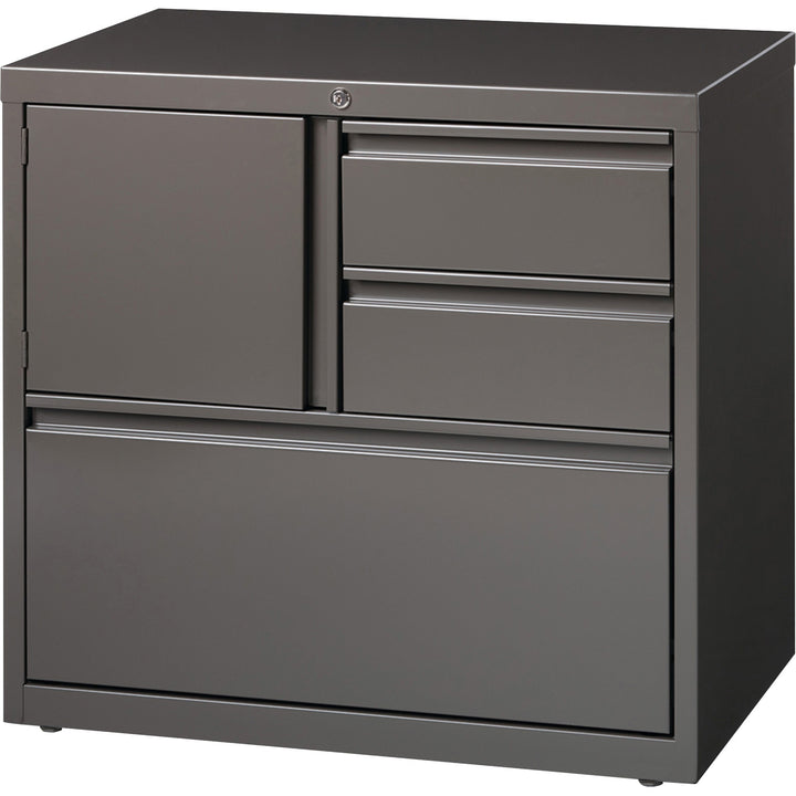 Image of Lorell PSC Door Lateral File, 30"x18-5/8"x28", Charcoal Gray