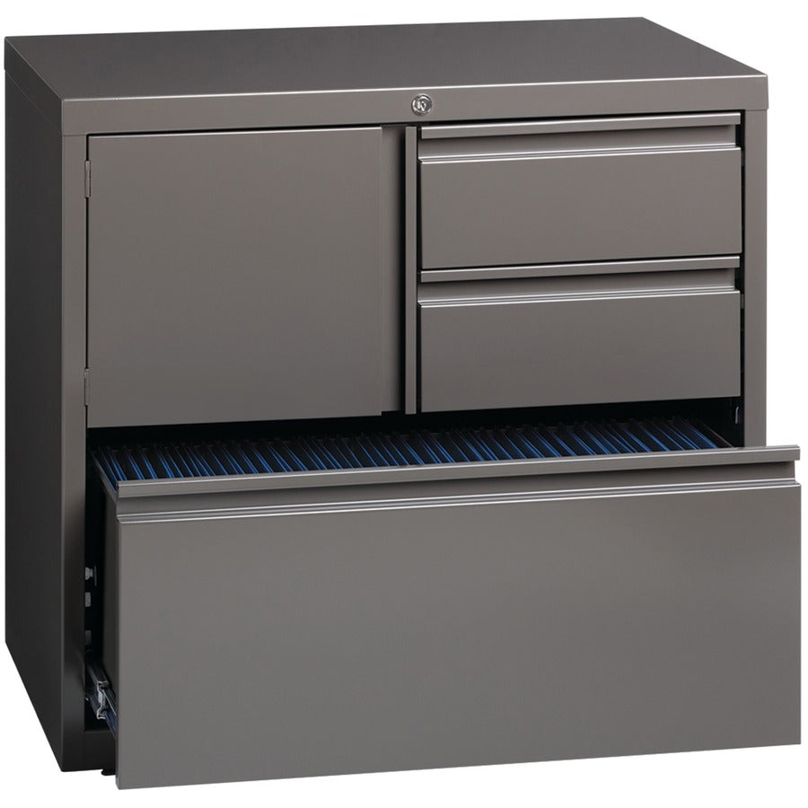 Image of Lorell PSC Door Lateral File, 30"x18-5/8"x28", Charcoal Gray