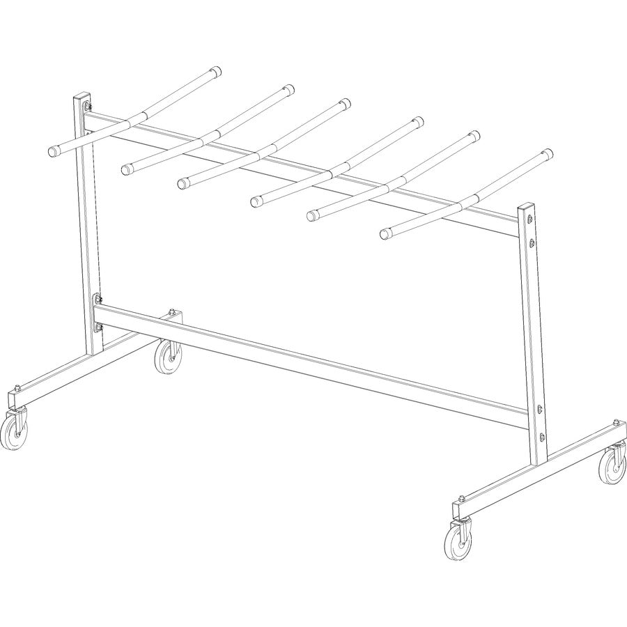 Image of Lorell Folding Chair Dolly, 68"x30-3/4"x35-3/4", Black