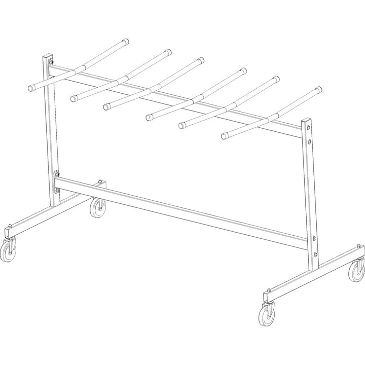 Image of Lorell Folding Chair Dolly, 68"x30-3/4"x35-3/4", Black