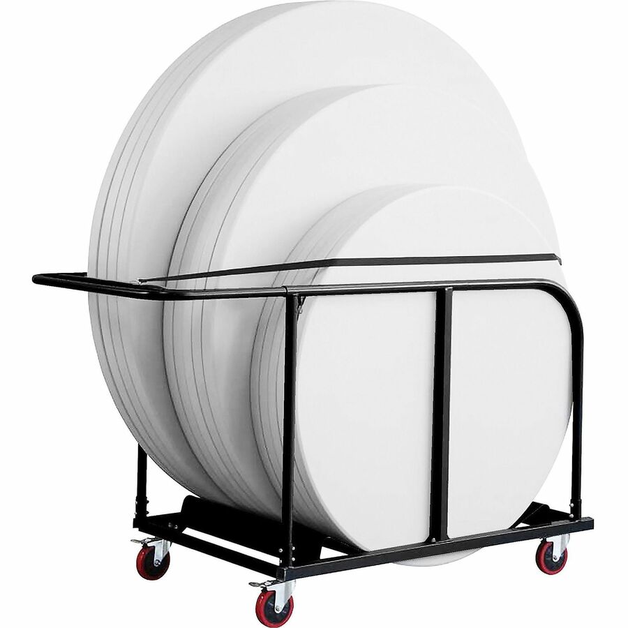 Image of Lorell Round Table Cart, 52"x32-3/4"x40-1/8", Charcoal