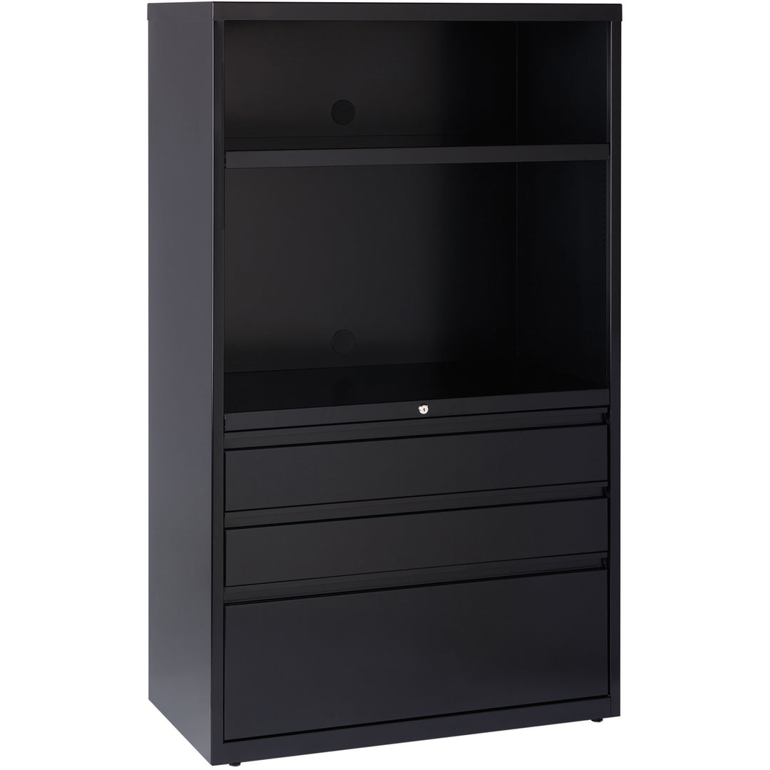 Image of Lorell 3-DR Lateral Combo Unit, 36"x18-5/8"x60", Black
