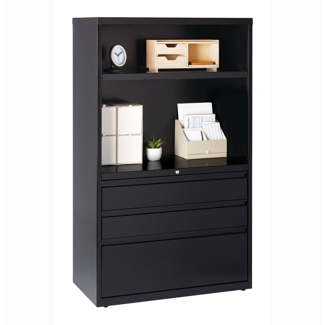 Image of Lorell 3-DR Lateral Combo Unit, 36"x18-5/8"x60", Black