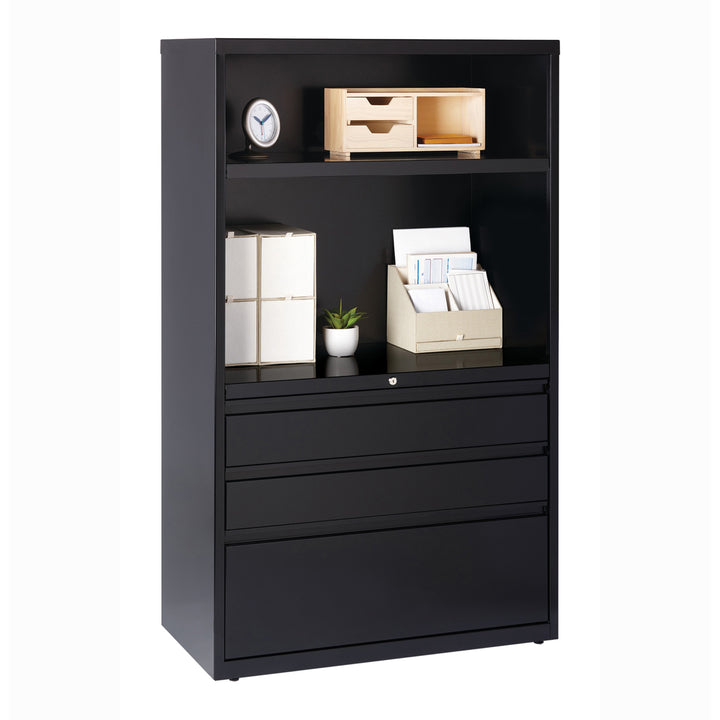 Image of Lorell 3-DR Lateral Combo Unit, 36"x18-5/8"x60", Black