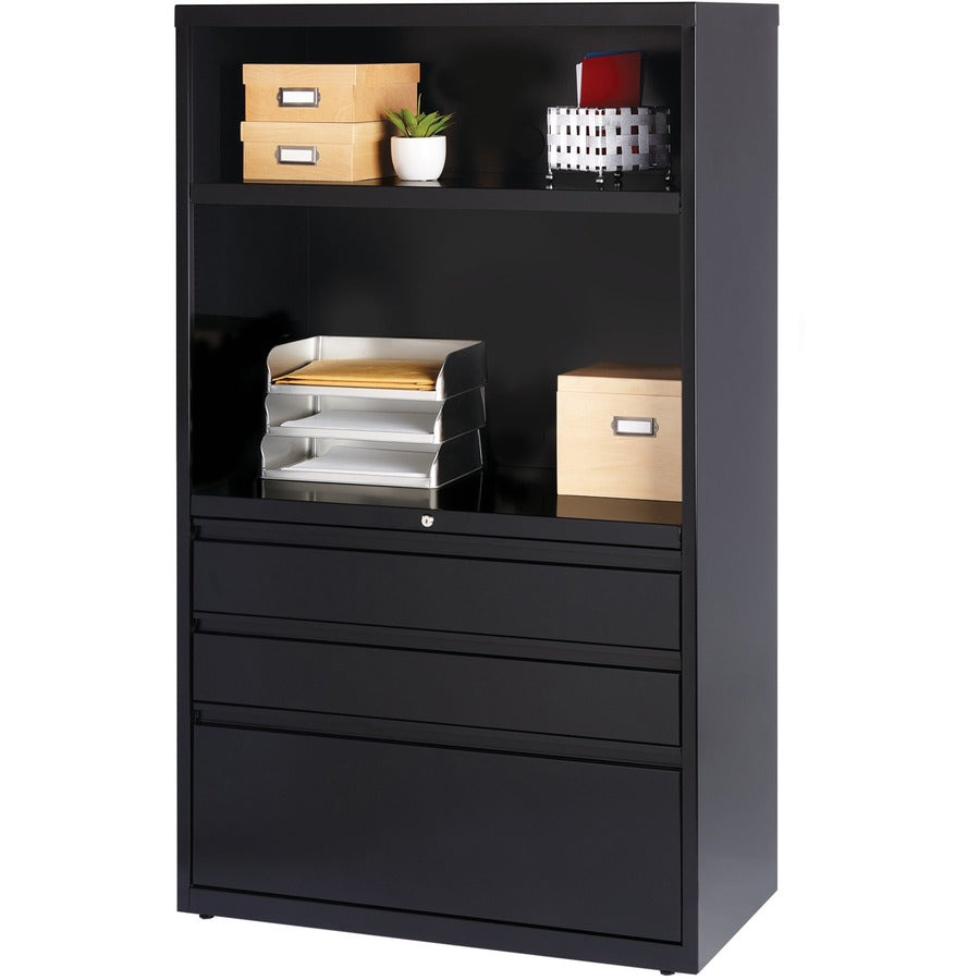 Image of Lorell 3-DR Lateral Combo Unit, 36"x18-5/8"x60", Black