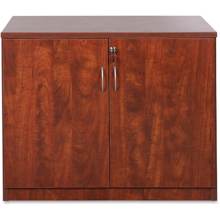 Image of Lorell Storage Cabinet, 2 Doors, 36"x22-1/2"x29-1/2", Cherry