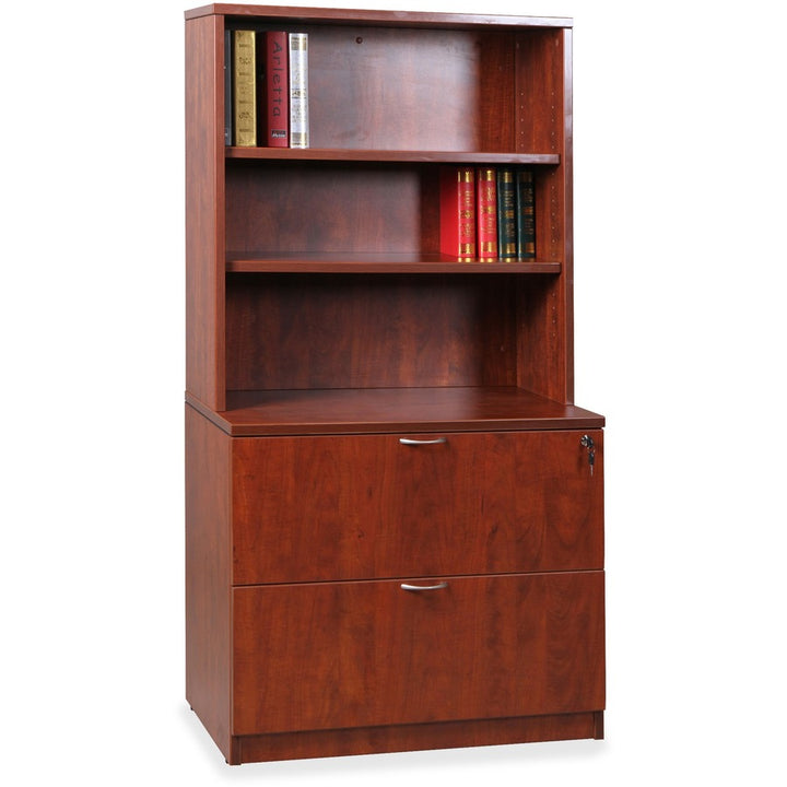 Image of Lorell Bookcase, Stack-on, 36"x15"x36", Cherry