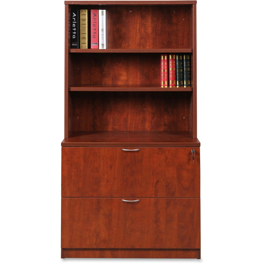 Image of Lorell Bookcase, Stack-on, 36"x15"x36", Cherry